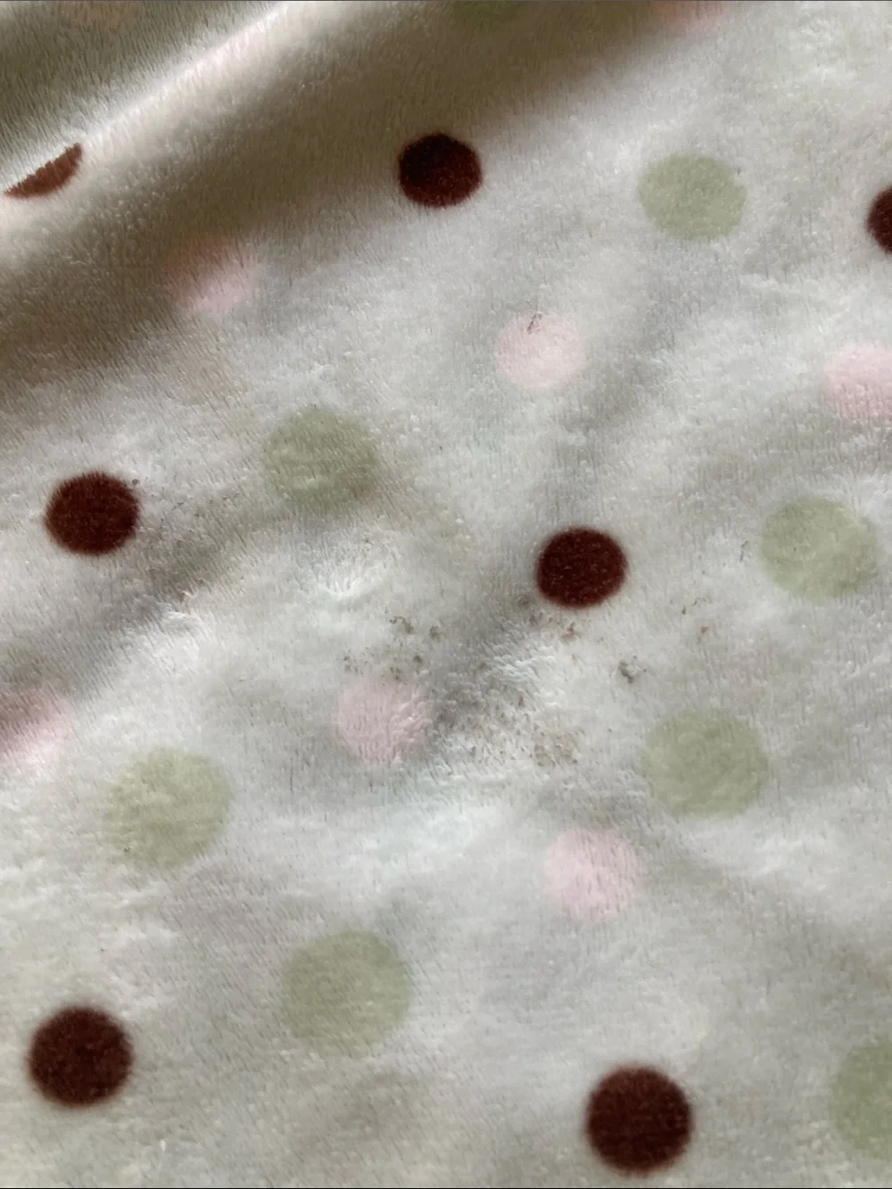 Source Unknown Mint Green and Brown Polka Dot Throw Blanket